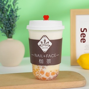 Coperchi Monouso in Carta Ondulata Bianca per Tazze di Tè al Latte e Caffè con Manico, Antiscottatura, Isolamento Termico, Logo Stampato Personalizzabile - Product Image 3