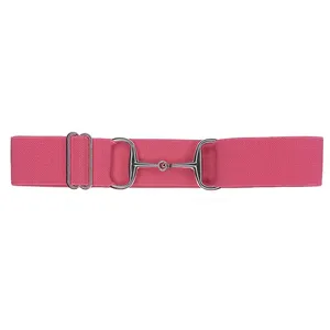 Horse Rider Elastic Belts With Shinny Clasp Buckle Girls Equestrian Elastic Belt