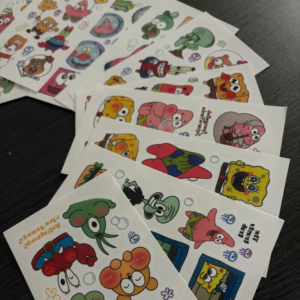 Pegatinas de tatuajes temporales impermeables con diseños de dibujos animados de animales para la cara y el cuerpo de los niños - Product Image 6