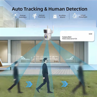 Caméra de surveillance Tuya Vision double objectif PTZ 4K Wifi sans fil IP IP66 sécurité extérieure CCTV