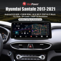 Penhui Hi-Fi 12,3 pulgadas DVD de coche para Hyundai Santafe 2017-2021 DSP reproductor Multimedia Android 10,0 CarPlay 2 Din