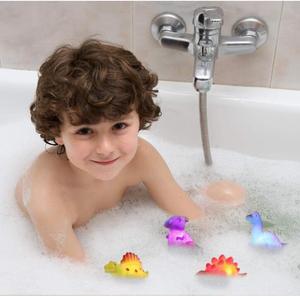 Jouets dinosaures flottants lumineux pour enfants garçons filles anniversaire pour bébés jouets sensoriels <span class=keywords><strong>baignoire</strong></span> préscolaire piscine douche jeux - Product Image 6