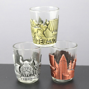 中国製カスタムロゴバイキングスタイル亜鉛合金製ウォッカショットグラス - Product Image 4