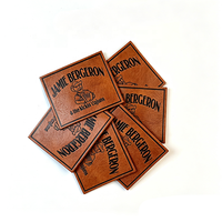 Patch en cuir avec logo personnalisé en relief, thermocollant, en gros, pour jeans, vestes et casquettes de camionneur, accessoires vestimentaires