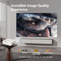 Proyectores de video X1 Android 4K 5G WiFi BT5.0 2 + 32G 1000 lúmenes Enfoque automático Keystone Full HD Proyector de cine en casa