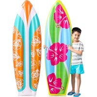 Planche de surf gonflable pour la plage, planche de surf de 36 pouces pour décorations de fête Luau, planche de surf gonflable style fleur pour le surf
