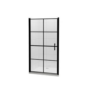 Puertas de Ducha de Vidrio Templado de 39.4x70.1 Pulgadas, Corredizas con Marco, Diseño Minimalista, Forma Rectangular, Grosor de 6 mm - Product Image 1