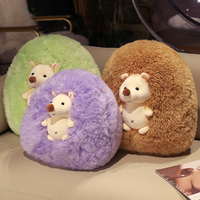 Peluche hérisson ronde super douce et moelleuse, personnalisée, mignonne, pour enfants, anti-stress, unisexe, jouet de sommeil