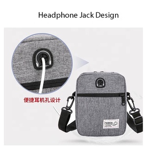 BSCI personnalisé Mini toile sac à bandoulière unisexe multipoches sac à bandoulière couleur personnalisée taille eau accepter pour hommes femmes - Product Image 2