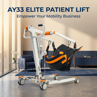Lève-personne électrique pour personnes âgées, palan de transfert motorisé portable avec capacité de 330 lb, aide à la mobilité pliable sans outils