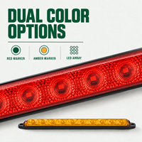 Feu arrière LED SMD 2835 HSSH 12V 2.4W rouge, ambre, blanc pour camion, remorque, véhicule utilitaire