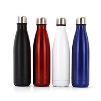 Thermos HZ avec logo personnalisé, bouteille à double paroi en métal, bouteille d'eau en acier inoxydable pour le sport et la gym, bouteille d'eau de 1000 ml
