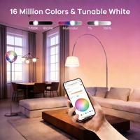 Bombillas LED Inteligentes E27 60 RGBCW 9W 806 LM CE ERP Tuya Wifi para Control por Aplicación Alexa y Google, Regulables, para el Hogar