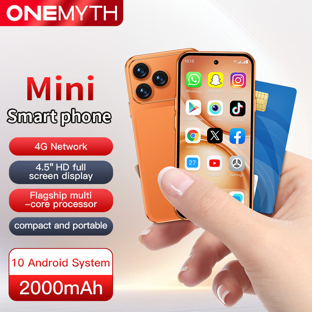 A19 Pro 4G Mini Smartphone 4.5 Inches Android 10 System 2GB RAM 16GB ROM 3GB 64GB Dual SIM Standby 2000mAh Battery Small Phone