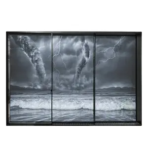 Sunhouse Aluminium Glass Energy Protect Film Aluminum Stainless Steel Horizontal Modern Hanging German Picture Window Customized