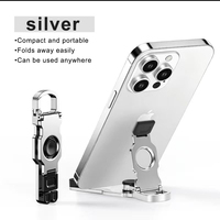 Support de téléphone et tablette pliable en aluminium, Fidget Spinner, support portable en métal, porte-clés à fixation rapide, jouet anti-stress pour bureau et extérieur
