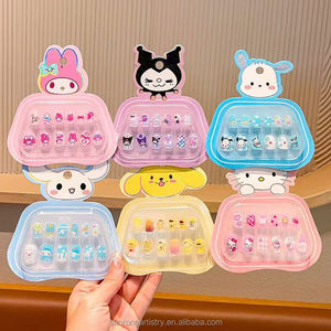 Unghie Finte per Bambini all'Ingrosso, Estensioni di Unghie Artificiali, Unghie Adesive con Cartoni Animati per Bambine - Product Image 1