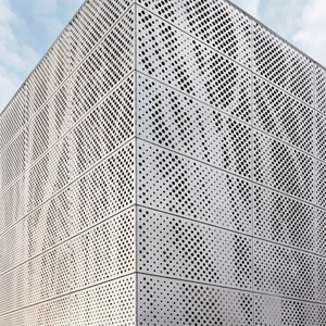 Panneau mural perforé en alliage d'aluminium avec revêtement antirouille, taille et forme personnalisables, services de découpe et de soudage - Product Image 1