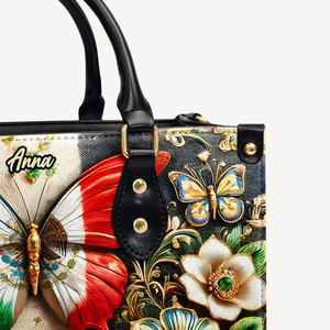 Bolso de cuero mexicano con diseño de mariposa para mujer, bolso de hombro elegante Dropship POD para mujer - Product Image 3