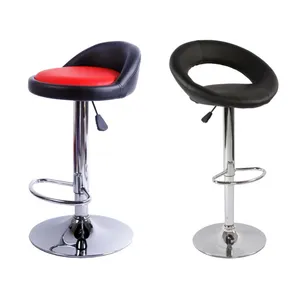 Modern bar sandalyesi deri kahverengi siyah ucuz modern deri bar taburesi yüksek sandalye