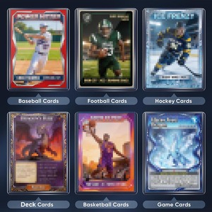 Protège-cartes semi-rigides en PVC personnalisés 35PT 50PT 75PT 100PT, pochettes de protection transparentes 3x4 pour cartes d'identité et cartes de sport, <span class=keywords><strong>Top</strong></span> Loaders - Product Image 2