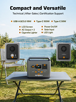 Station d'alimentation portable compacte et polyvalente avec plusieurs méthodes de charge, batterie de stockage Aferiy 400W, énergie solaire, lithium, mini