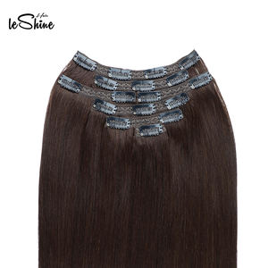 Extension de cheveux avec Clip en dentelle Remy, cuticule complète, vente en gros, - Product Image 1