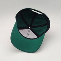 Gorra Snapback OEM A-Frame con logo bordado en la corona, verde, 100% algodón twill, personalizada, de 5 paneles, con visera curva, al por mayor