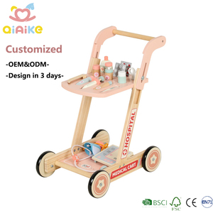 Kit de <span class=keywords><strong>Docteur</strong></span> en <span class=keywords><strong>Bois</strong></span> pour Enfants de 2 à 7 Ans, <span class=keywords><strong>Chariot</strong></span> Médical d'Hôpital pour Jeu d'Imitation, Ensemble Infirmière avec Stéthoscope et Seringue, OEM - Product Image 1