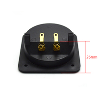 Boîtier de jonction carré pour haut-parleur, plaque de terminaison encastrée avec 2 ports de fixation à vis en cuivre, accessoires audio