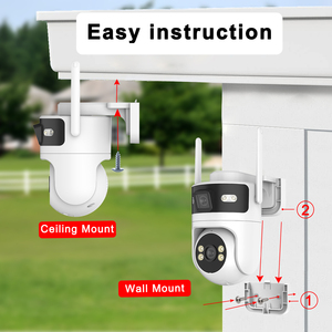 Telecamera di Sicurezza <span class=keywords><strong>Wireless</strong></span> 1080P con Scheda SIM 4G, Doppia Lente, Visione a Colori, PTZ 2MP WiFi, Rotazione 360 Gradi, Telecamera <span class=keywords><strong>IP</strong></span> CCTV - Product Image 5