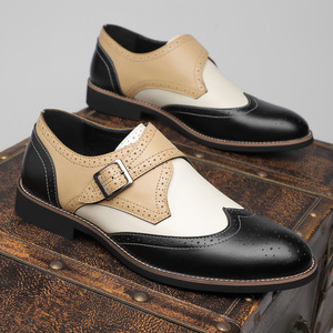 <span class=keywords><strong>Scarpe</strong></span> da Cerimonia Oxford da Uomo Taglie Forti 9926, <span class=keywords><strong>Scarpe</strong></span> Eleganti con Intagli Floreali e Dettagli Colorati, Brogue da <span class=keywords><strong>Smoking</strong></span> - Product Image 4