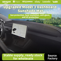 2024 nouvelle couverture de tableau de bord de voiture anti-éblouissement en daim pour Tesla modèle 3/Y