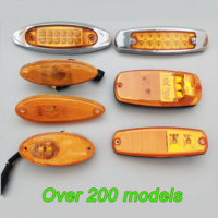 Luz indicadora de advertencia LED intermitente para remolque, camión, autobús, luces LED de señalización, luces de posición laterales, lámpara lateral