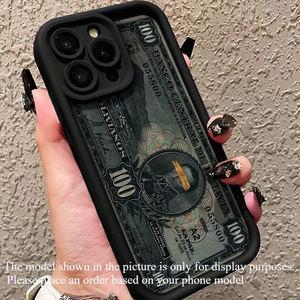 Compatible con comercio transfronterizo europeo y americano para fundas de teléfono móvil de silicona TPU Apple serie 16/15/14/13/12/11 billete de dólar - Product Image 5