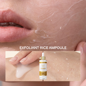 Nhãn hiệu riêng vỏ bắn Glow gạo Ampoule tẩy tế bào chết màu đen và trắng gạo lột Glow Ampoule mềm tẩy tế bào chết huyết thanh - Product Image 3