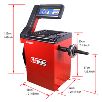 Équilibreuse de roues manuelle portable, sans alimentation électrique, conçue pour le service des pneus sur site, économique et de haute précision