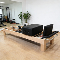 Machine de Pilates Reformer Classique en Bois d'Érable Réglable pour Studio de Pilates, Marque OBG, Exercice Multifonctionnel pour le Renforcement du Tronc