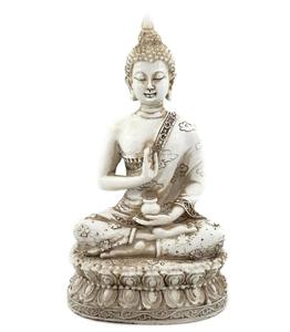 <strong>Thai</strong> Sitting Buddha Statue for Home Decor Ivory 6.7 " - Product Image 1
