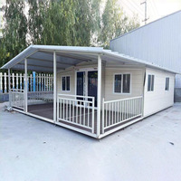 Maison conteneur moderne préfabriquée en acier, portable et extensible, 20, 30 ou 40 pieds, 4 chambres, anti-corrosion, étanche