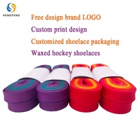 Lacets de chaussures personnalisés en cire dégradée arc-en-ciel, lacets imperméables fantaisie pour chaussures de hockey et chaussures décontractées