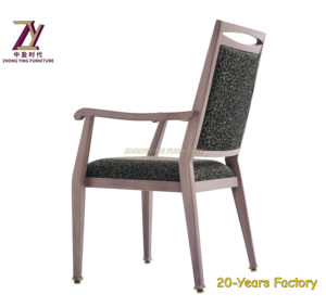 Chaise de loisirs/salle à manger pour ferme et hôtel avec accoudoirs en bois imité empilable et portable - Product Image 5