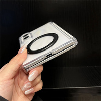 Coque transparente avec support magnétique rotatif pour Samsung Z Fold 8 Ultra, étui de protection pour charnière Samsung Z Fold 7, Z Fold 6, Z Fold 5, Z Fold 4