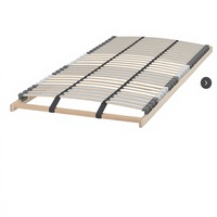 Cadre de lit en bois de pin et peuplier personnalisé de haute qualité - Lattes en bois lamellé-collé durables, écologiques et faciles à installer, marque YX
