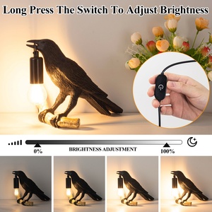 Creative Bird <b>LED</b> <b>Table</b> Lamp Dimmable Decor Creative Raven Night <b>Light</b> for Indoor Bedside Living Room with Touch Switch - Product Image 3