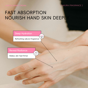Crème pour les mains AIKOU Japan Sakura 3g, hydratante, anti-gerçures, réparatrice, adoucissante, blanchissante, soin des mains pour l'hiver, anti-fissures - Product Image 4
