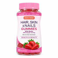 Bonbons Gommeux Beauté Marque Blanche Biotine Collagène Vitamine C/E pour Cheveux, Peau, Ongles, Soutien Immunitaire et Peau des Femmes Enceintes