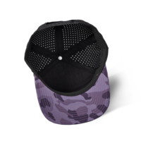 Casquette de baseball à rayures ethniques pour hommes, imprimé personnalisé, camouflage noir, broderie 3D, patch en caoutchouc, logo en PVC, trou découpé au laser étanche