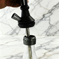 Tuyau d'eau moderne et élégant - Tube métallique & Verre transparent & Acier inoxydable pour les loisirs quotidiens