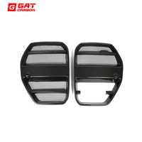 Untuk BMW M3 M4 G80 G82 G83 2021+ Grille Depan Serat Karbon Kering Model ST Dengan ACC Paket Body Kit Mobil